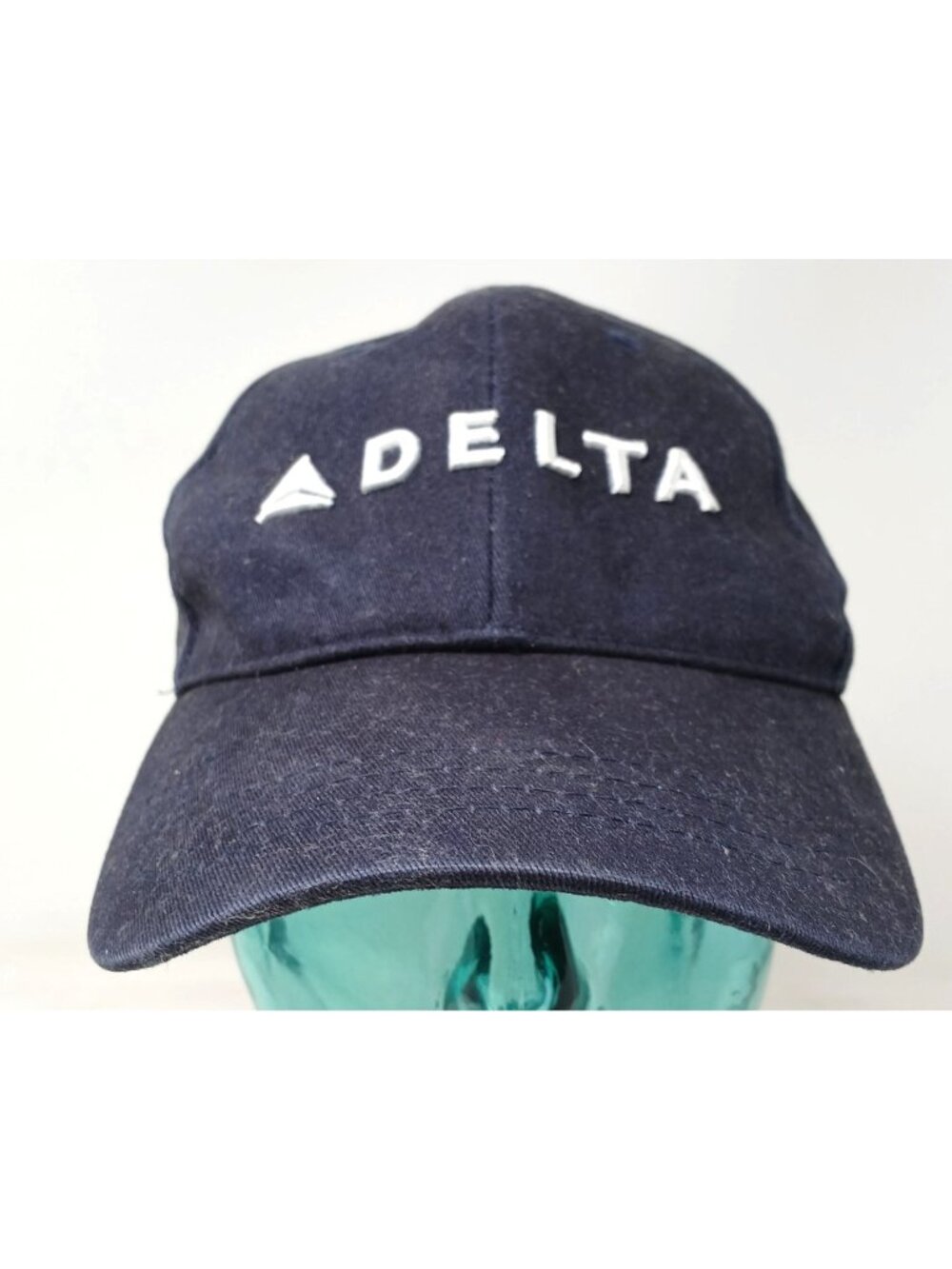 VTG Delta Airlines Navy Blue Embroidered Baseball Cap Adj Strapback Hat #D-7